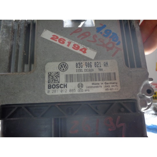 CALCULATOR MOTOR VOLKSWAGEN PASSAT B6 1.9TDI , AN 2005-2010