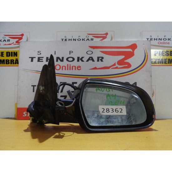 OGLINDA DREAPTA AUDI A4 B8 , AN 2011-2016, 12 FIRE LUMINA AMBIENTALA 