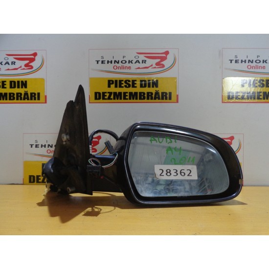 OGLINDA DREAPTA AUDI A4 B8 , AN 2011-2016, 12 FIRE LUMINA AMBIENTALA 