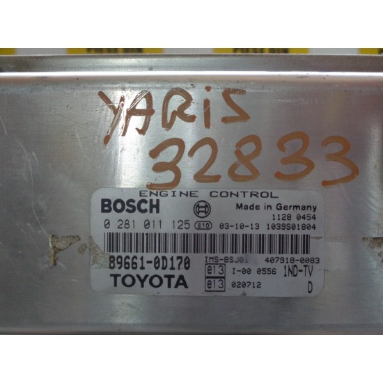 CALCULATOR MOTOR TOYOTA YARIS 1.4D , AN 1999-2005