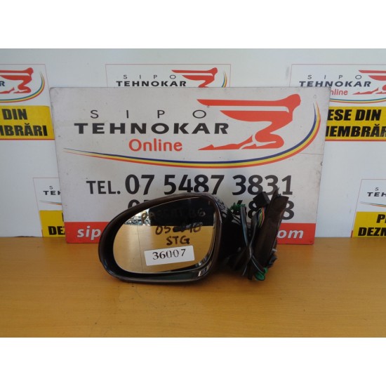OGLINDA STANGA VOLKSWAGEN PASSAT B6, AN 2005-2010, 9 FIRE , GRI INCHIS , LUMINA AMBIENTALA 