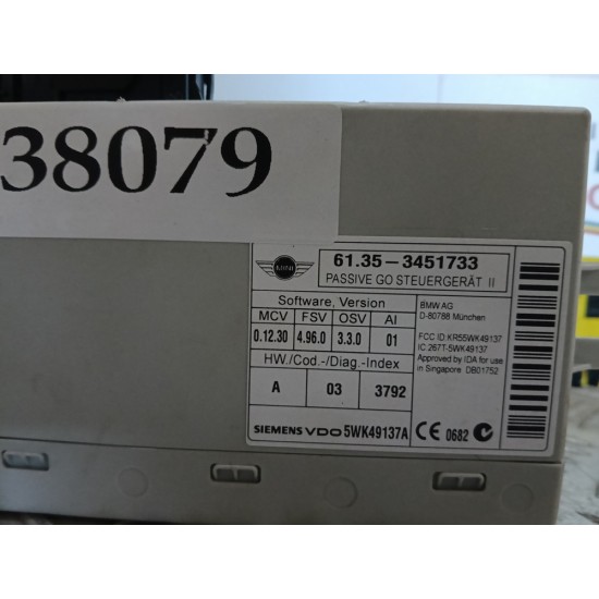 IMOBILIZATOR MINI R57 1.6 TURBO BENZINA ,AN 2009-2015 !