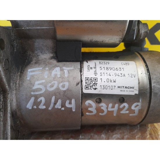 ELECTROMOTOR FIAT 500 1.2-1.4 BENZINA, AN 2008-2019 ELECTROMOTOR FIAT 500 1.2-1.4 BENZINA, AN 2008-2019