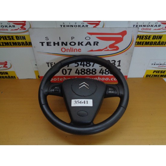 VOLAN + AIRBAG CITROEN C2, AN 2003-2009 - CU COMENZI / PIELE 