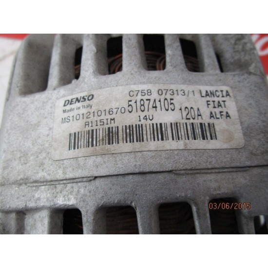 ALTERNATOR FIAT PUNTO EVO 900 BENZINA AN 2011 ALTERNATOR FIAT PUNTO EVO 900 BENZINA AN 2011