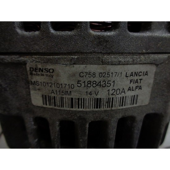 ALTERNATOR FIAT TIPO 1.6 DIESEL AN 2015-2020 ALTERNATOR FIAT TIPO 1.6 DIESEL AN 2015-2020