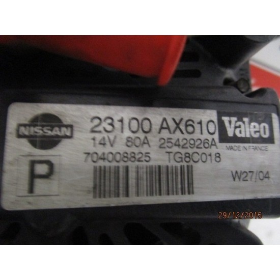 ALTERNATOR NISSAN MICRA 1.0/1.2/1.4 BENZINA AN 2003-2010 ALTERNATOR NISSAN MICRA 1.0/1.2/1.4 BENZINA AN 2003-2010