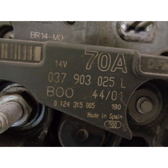 ALTERNATOR VOLKSWAGEN POLO 1.0-1.4-1.6 BENZINA AN 2001-2009 ALTERNATOR VOLKSWAGEN POLO 1.0-1.4-1.6 BENZINA AN 2001-2009