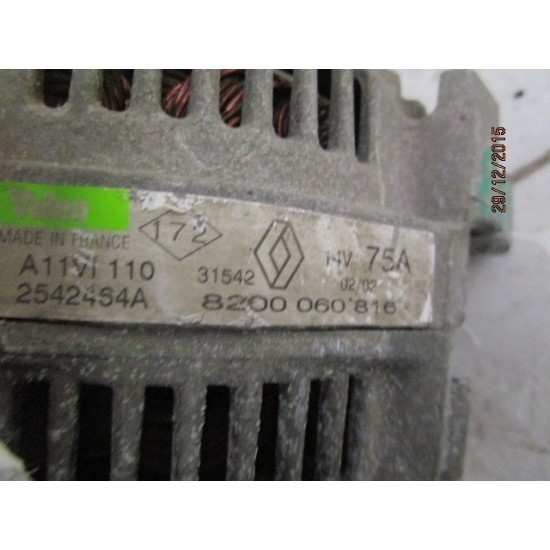 ALTERNATOR RENAULT TWINGO 1.2 BENZINA AN 1998-2004 ALTERNATOR RENAULT TWINGO 1.2 BENZINA AN 1998-2004